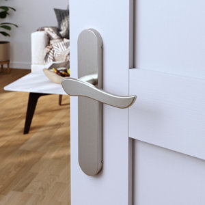 Poignée de porte "Arcles" sans trou - Entraxe adaptable 165-195 mm