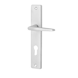 Poignée de porte "Cyriac" avec trou pour cylindre - Entraxe 195 mm