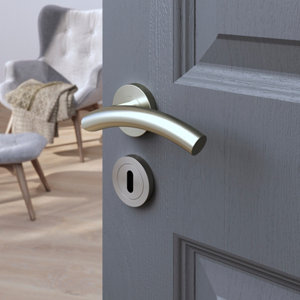 Rosace "Oric" avec trou pour clé - Effet nickel