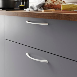 Poignée de meuble "Iza" - Blanc - Entraxe 128 mm