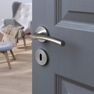 Rosace "Oric" avec trou pour clé - Effet inox