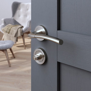 Rosace "Oric" avec serrure à condamnation - Effet inox