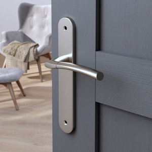 Poignée de porte "Helmic" sans trou - Entraxe 195 mm