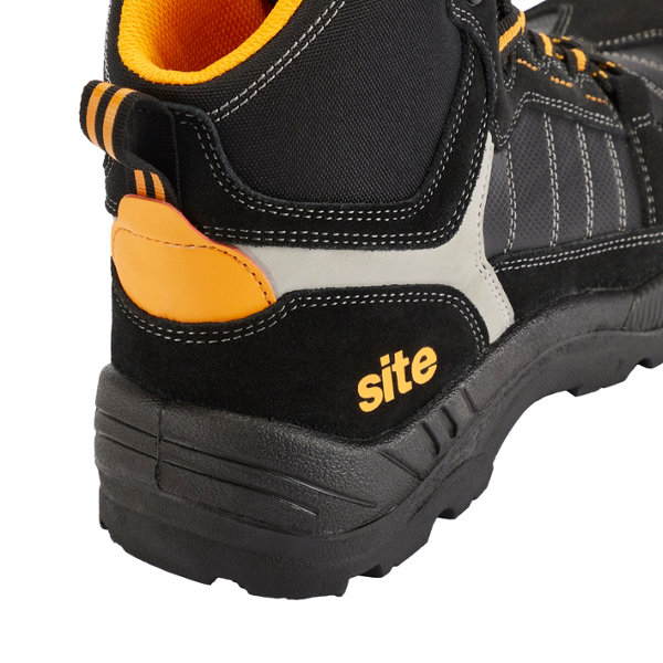 Reis Bryes Chaussures De Sécurité Basses Cuir Noir/Jaune S1P - Taille 42