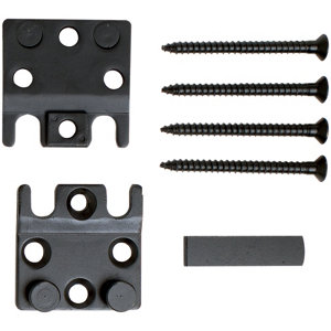 Kit de fixation pour poteau clipsable noir