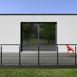 Kit balustrade à plat aluminium noir "Jorun" H. 1 m x L. 2 m