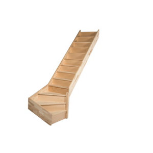 Escalier 1/4 tournant droit prémonté hêtre"