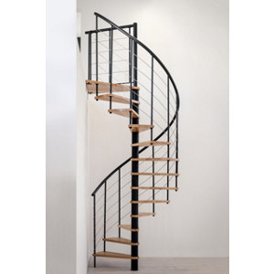 Escalier auto portant hélicoïdal noir "Daly"