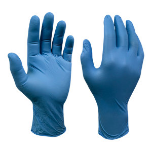 Lot de 100 gants nitriles jetables bleus taille 9