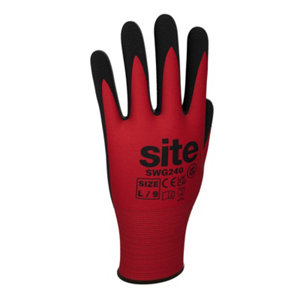 Gants en nitrile tous travaux T10 rouges et noirs