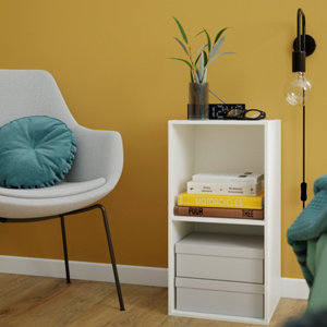 Cube 2 cases blanc Maxius