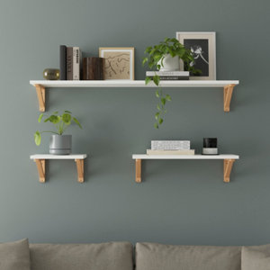 Tablette blanche "Rabella" L. 60 cm x P. 19 cm - ÉP. 18 mm