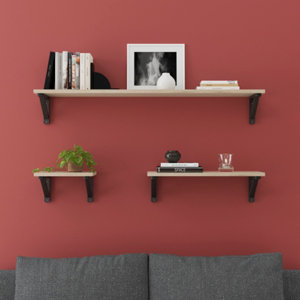 Tablette imitation bois L. 30 cm x P. 19 cm - ÉP. 18 mm "Rabella"