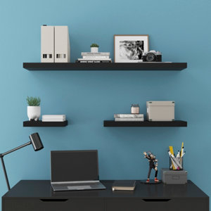 Tablette noire L. 60 cm x P. 23,5 cm - ÉP. 38 mm "Calie"