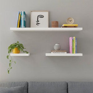 Tablette blanche L. 30 cm x P. 23,5 cm - ÉP. 38 mm "Calie"