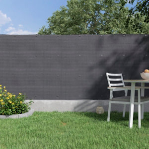 Brise-vue tissé polyéthylène gris H. 1 m x L. 10 m