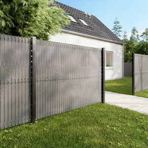 Panneau grillage rigide gris Louga – H. 153 cm