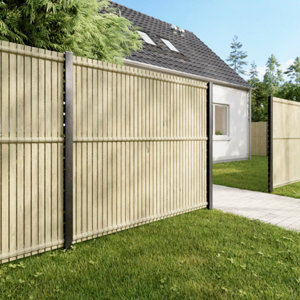 Panneau grillage rigide gris Louga – H. 173 cm