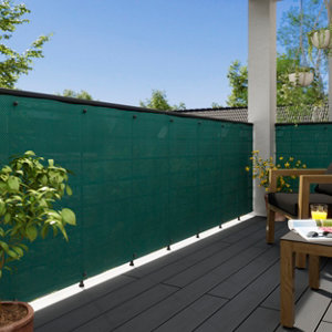 Brise-vue tressé 100 x 300 vert