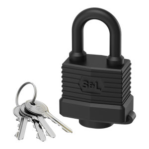 Cadenas à clé acier avec anse laminé 40 mm noir