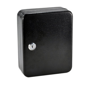 Armoire à clés en acier + 2 clefs - 16 x 20 x 7,5 cm