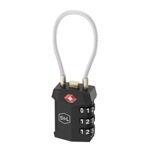 Cadenas à combinaison réinitialisable noir 8,65 x 3,2 cm anse acier