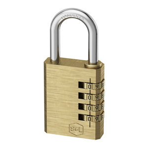 Cadenas à combinaison laiton 50 mm à 4 chiffres pour portails et rangements