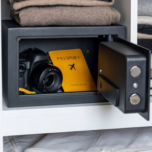 Coffre-fort électronique 40x35x35 cm acier noir 39,5 litres