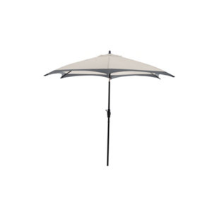 Parasol beige / gris "Tilsa" H. 3 m