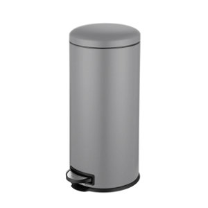 Poubelle à pédale "kihn" gris clair 30l - H. 68cm x l. 29cm