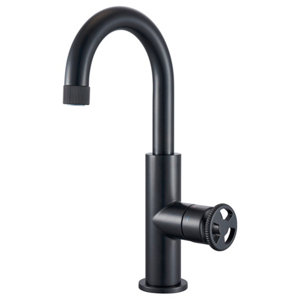 Mitigeur lavabo noir "Junco" H. 29,8 cm