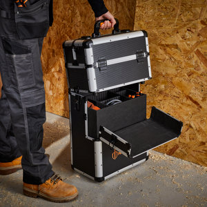 Boîte à outils en aluminium et à roulettes 58 cm