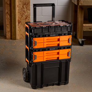 Caisse à outils double tiroir en plastique 54 cm