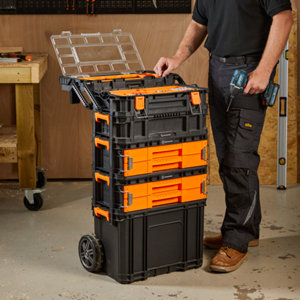 Boîte de rangement à Cantilever, organiseur en plastique 56 cm