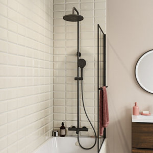 Colonne de douche et bain thermostatique FARA noire