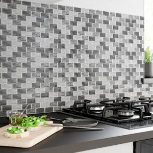 Mosaique "Ziline" multicolore - l.30 x L.30 cm.