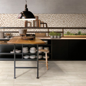 Carrelage de sol intérieur "Nelly' beige - l. 30 x L. 60 cm