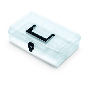 Organiseur compartimenté en plastique transparent L. 29,5 x l. 19,5cm