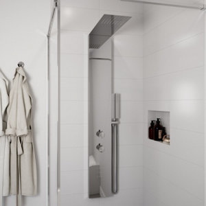 Colonne de douche hydromassante miroir "EBEL"