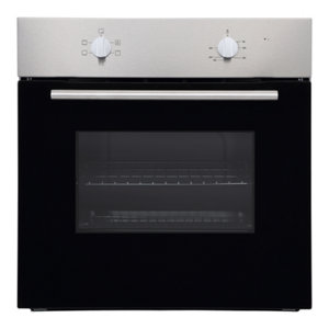 Four statique inox et noir avec plaque et grille - 71 L