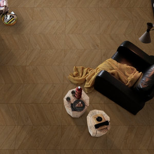 Carrelage de sol intérieur "Yoan" marron - l. 60 x L. 60 cm