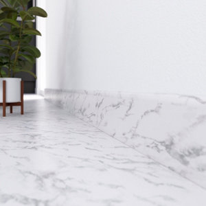 Plinthe pour carrelage de sol intérieur "Gaby" gris - l. 7 x L. 34 cm