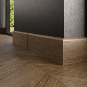 Plinthe pour carrelage de sol intérieur "Yoan" marron - l. 7,5 x L. 60 cm