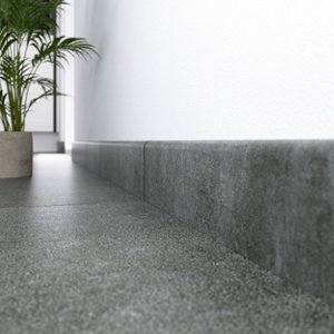 Plinthe pour carrelage de sol intérieur "Jano" gris - l. 7,5 x L. 60 cm