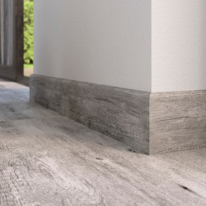 Plinthe pour carrelage de sol intérieur "Lili" gris - l. 7,5 x L. 60 cm