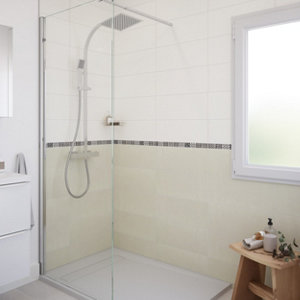 Carrelage mural "Horace" gris - l. 20 x L. 50 cm