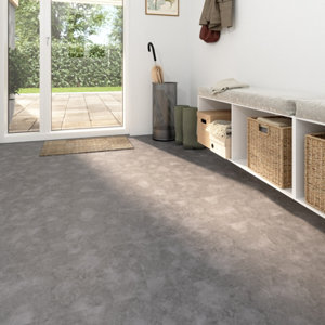 Dalle PVC auto-adhésif "Polina" gris foncé - L. 61cm x - L. 30,5cm