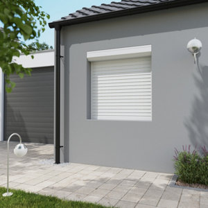 Volet roulant aluminium blanc 125 x 120 cm