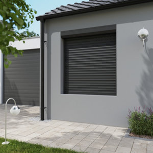 Volet roulant aluminium gris 160 x 140 cm