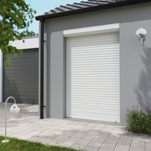 Volet roulant manuel PVC blanc 225 x 140 cm